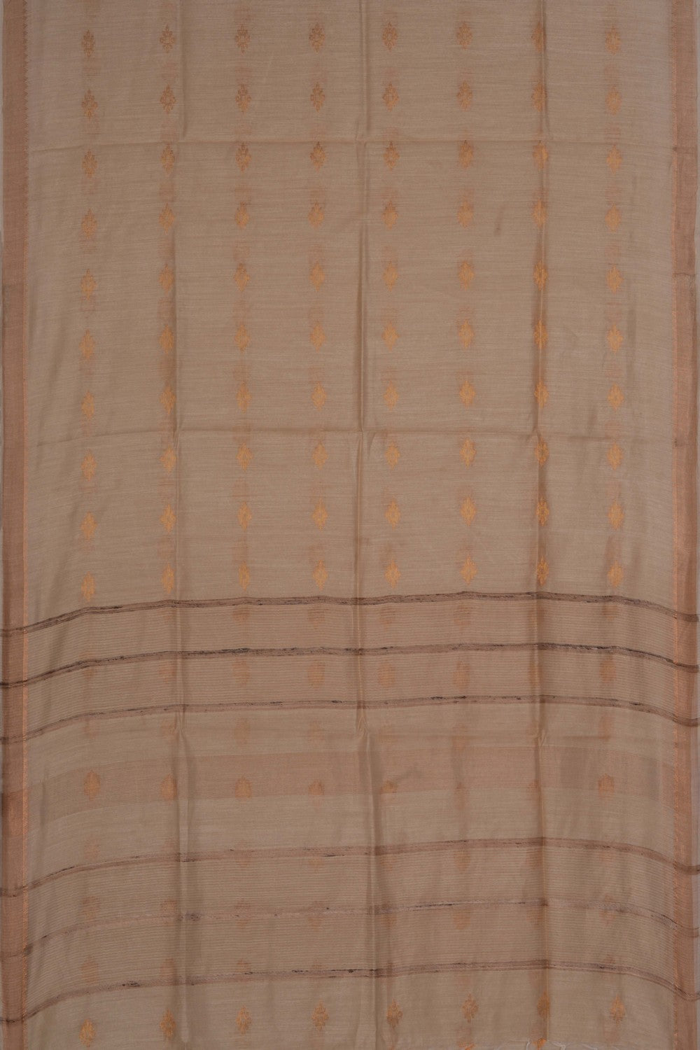 Image of Tussar Silk Ivory Off-White Saree